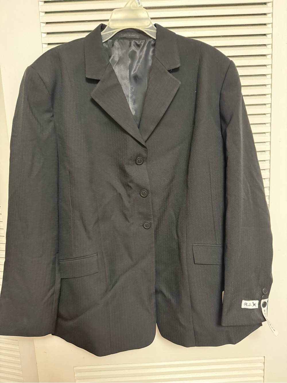 Classic Black R.J. Classics Equestrian Show Coat with Label